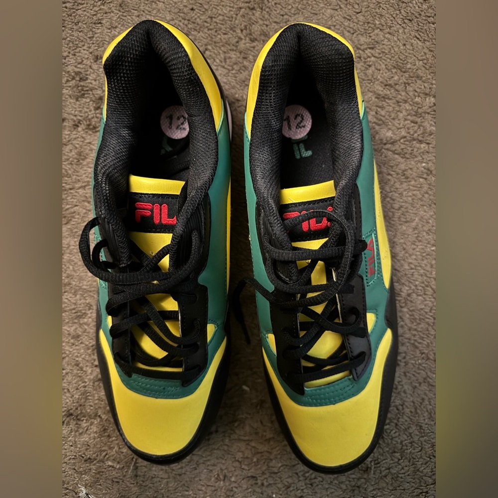 Black Red Yellow shoes Fila